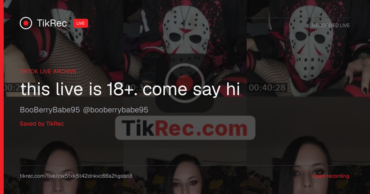@booberrybabe95 TikTok Live · 2026-10-12 19:28 UTC | TikRec