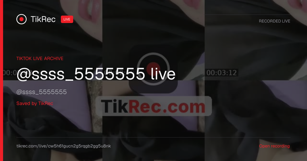 @ssss_5555555 TikTok Live · 2026-10-14 09:29 UTC | TikRec