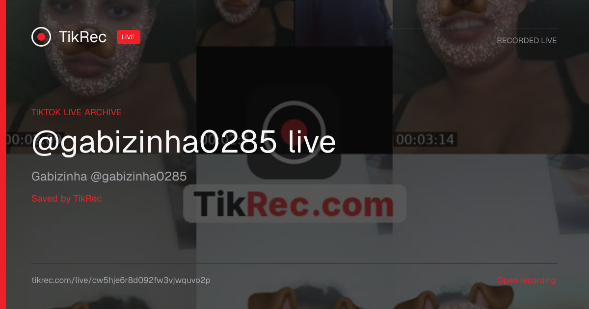 @gabizinha0285 TikTok Live · 2026-10-13 22:27 UTC | TikRec