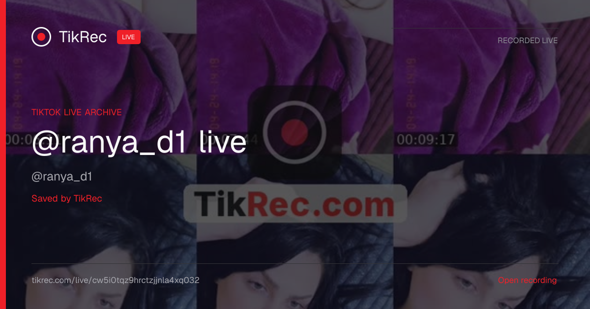 @ranya_d1 TikTok Live · 2026-10-14 23:22 UTC | TikRec