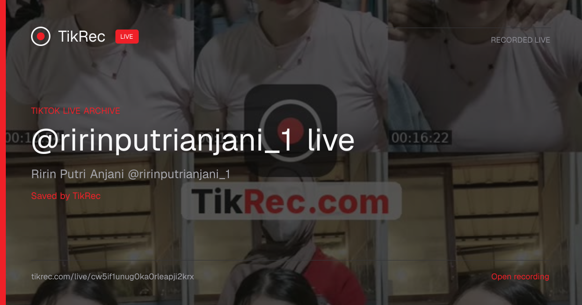@ririnputrianjani_1 TikTok Live · 2026-10-14 13:41 UTC | TikRec