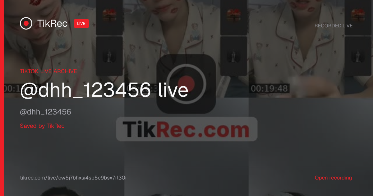 @dhh_123456 TikTok Live · 2026-10-15 19:12 UTC | TikRec