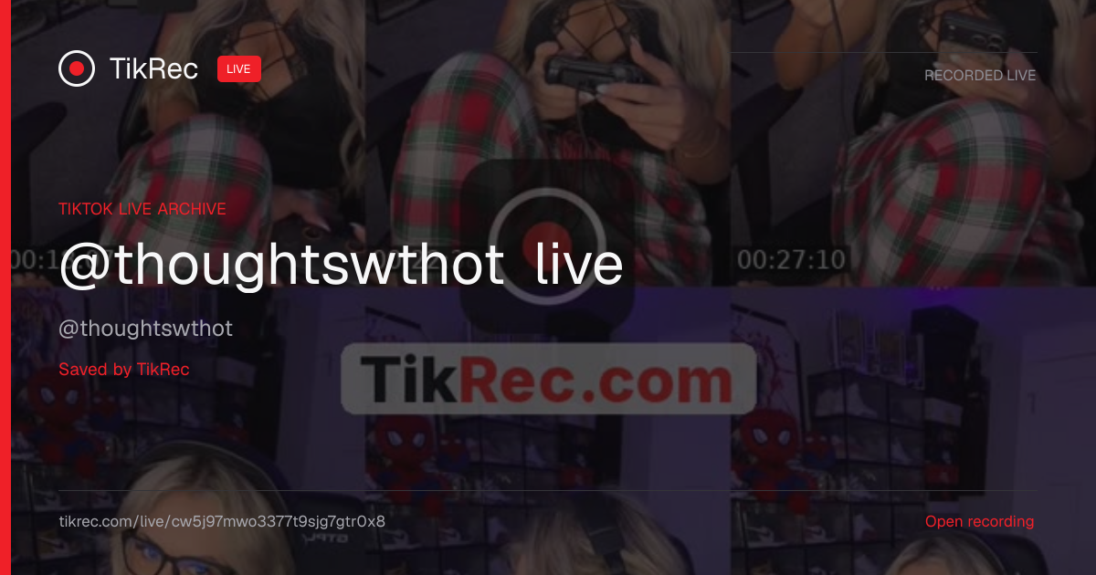 @thoughtswthot TikTok Live · 2026-10-15 20:33 UTC | TikRec