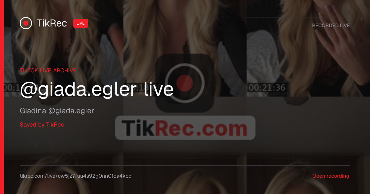 @giada.egler TikTok Live · 2026-10-15 15:53 UTC | TikRec