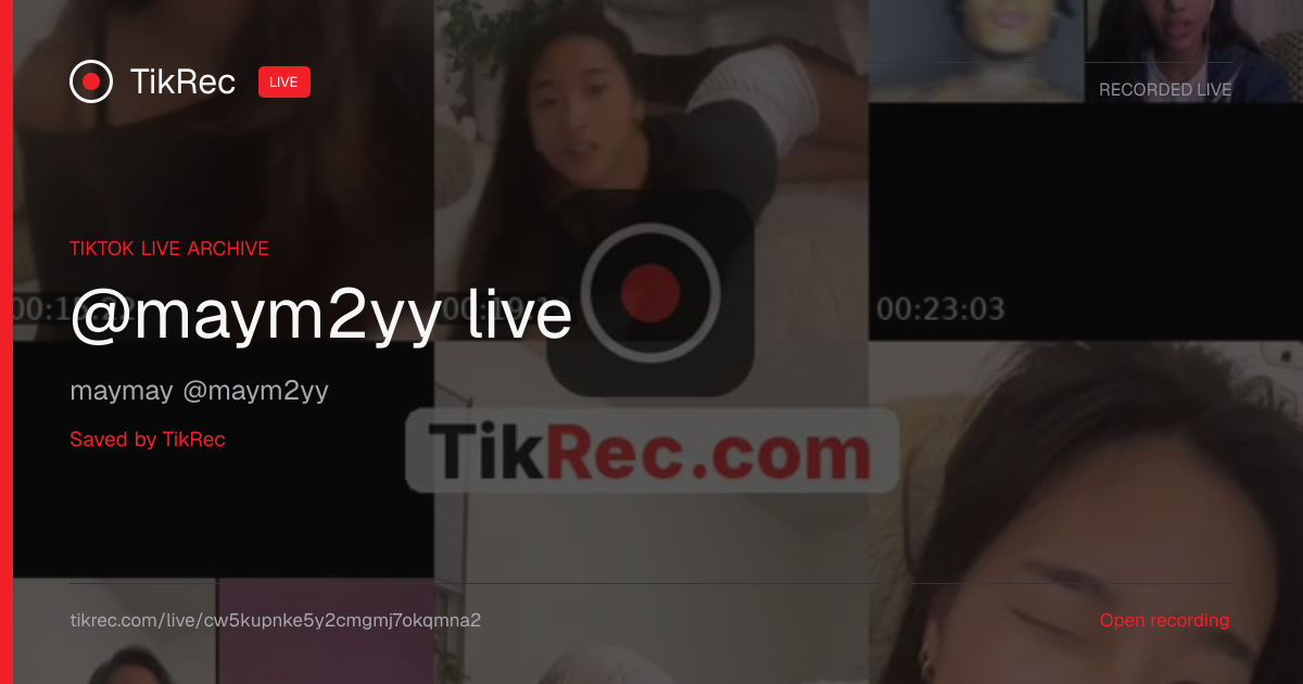 @maym2yy TikTok Live · 2026-10-16 06:07 UTC | TikRec