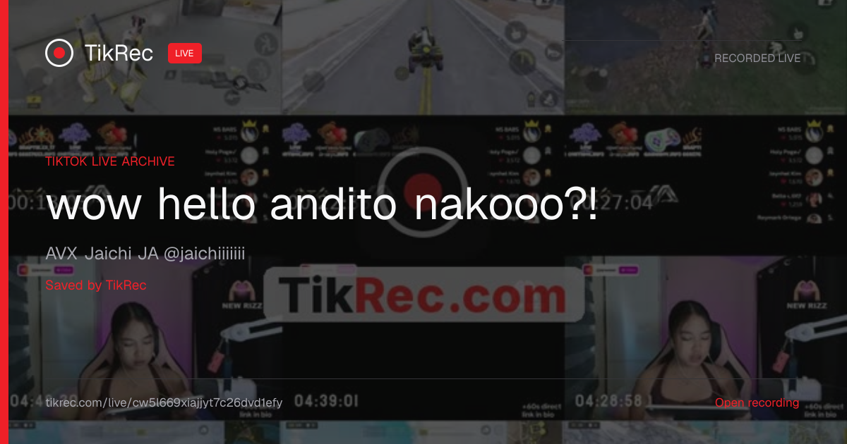 @jaichiiiiiii TikTok Live · 2026-10-17 04:44 UTC | TikRec