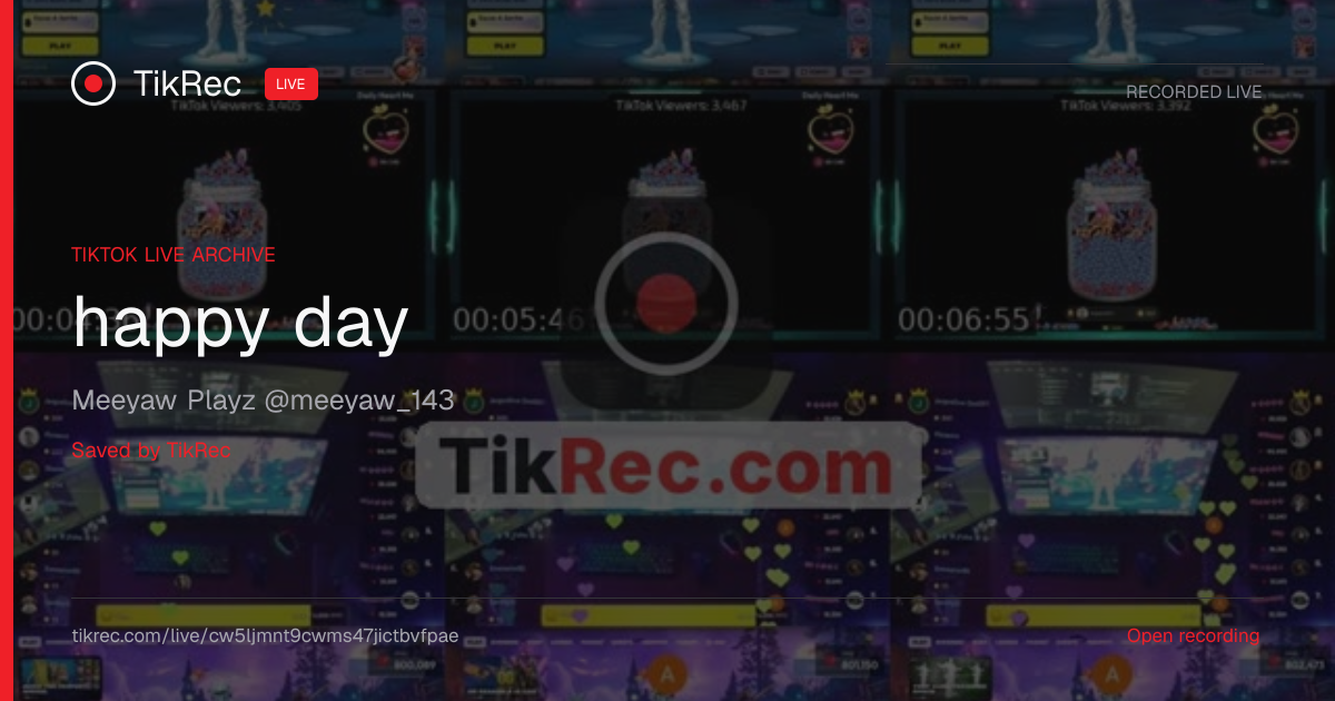 @meeyaw_143 TikTok Live · 2026-10-16 17:44 UTC | TikRec