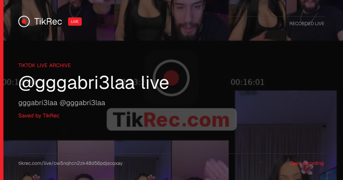 @gggabri3laa TikTok Live · 2026-10-18 06:32 UTC | TikRec