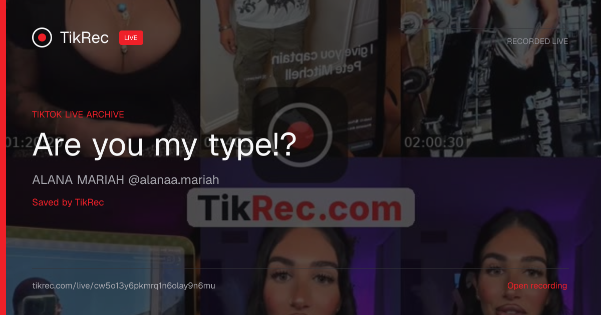 @alanaa.mariah TikTok Live · 2026-10-19 04:45 UTC | TikRec