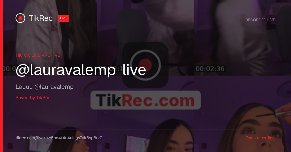 @lauravalemp TikTok Live · 2026-10-18 23:38 UTC | TikRec