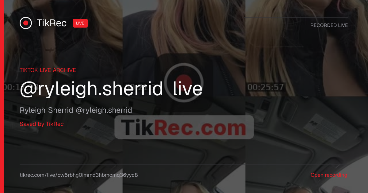 @ryleigh.sherrid TikTok Live · 2026-10-20 18:43 UTC | TikRec