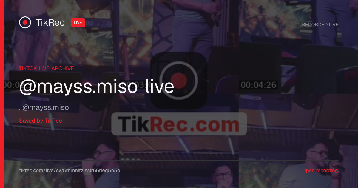 @mayss.miso TikTok Live · 2026-10-20 21:35 UTC | TikRec