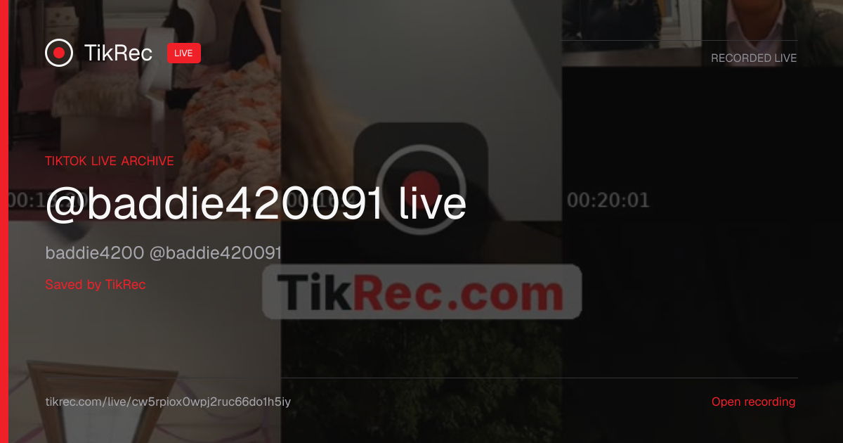 @baddie420091 TikTok Live · 2026-10-21 01:16 UTC | TikRec