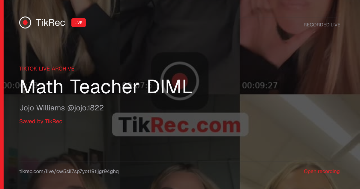 @jojo.1822 TikTok Live · 2026-10-21 14:50 UTC | TikRec