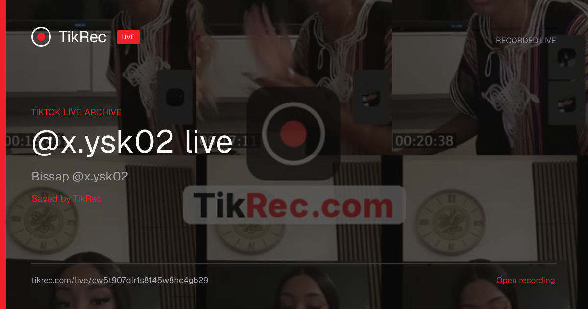 @x.ysk02 TikTok Live · 2026-10-22 20:26 UTC | TikRec