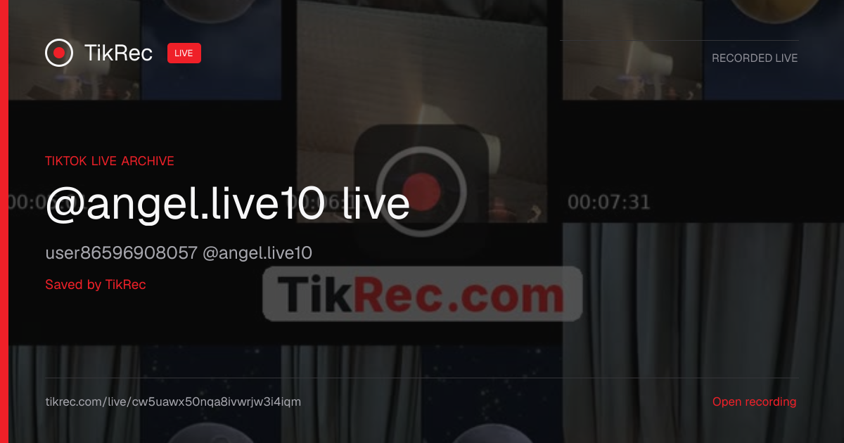 @angel.live10 TikTok Live · 2026-10-22 20:50 UTC | TikRec