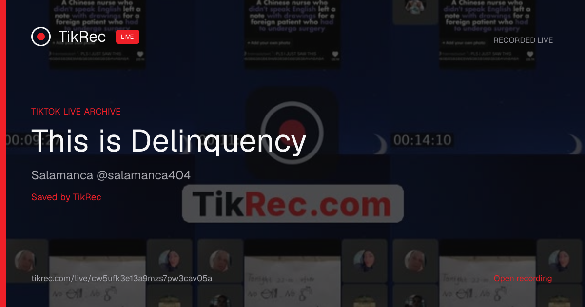 @salamanca404 TikTok Live · 2026-10-22 23:01 UTC | TikRec
