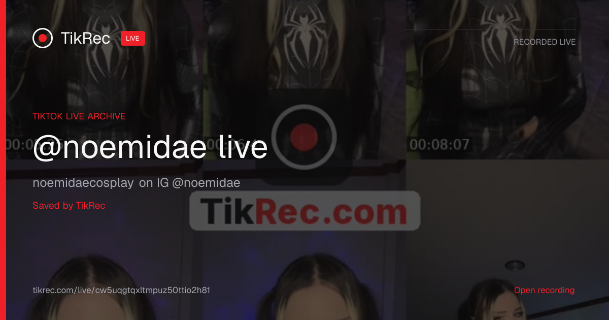 @noemidae TikTok Live · 2026-10-23 04:06 UTC | TikRec