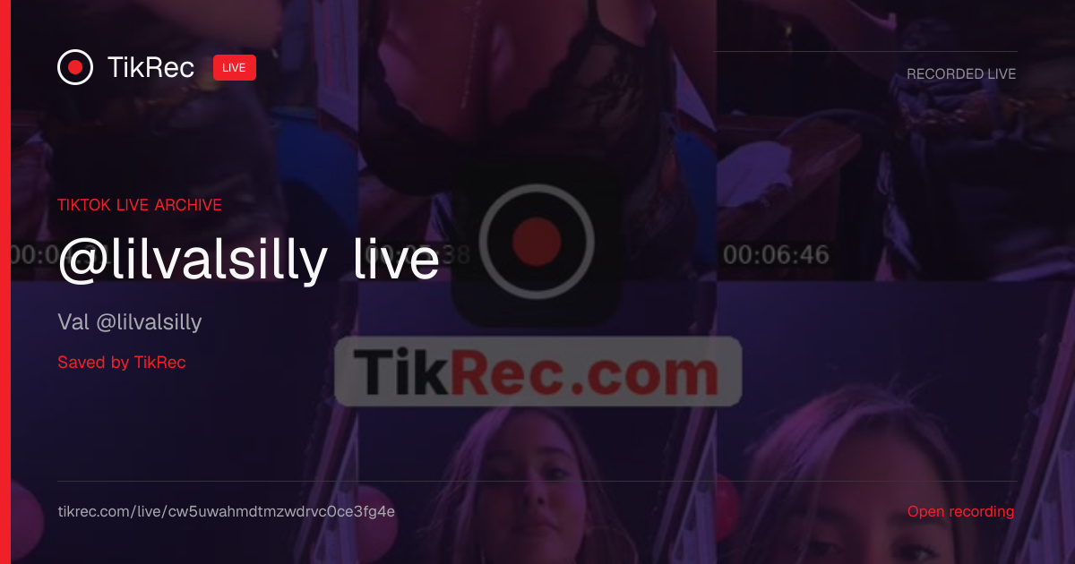 @lilvalsilly TikTok Live · 2026-10-23 06:49 UTC | TikRec