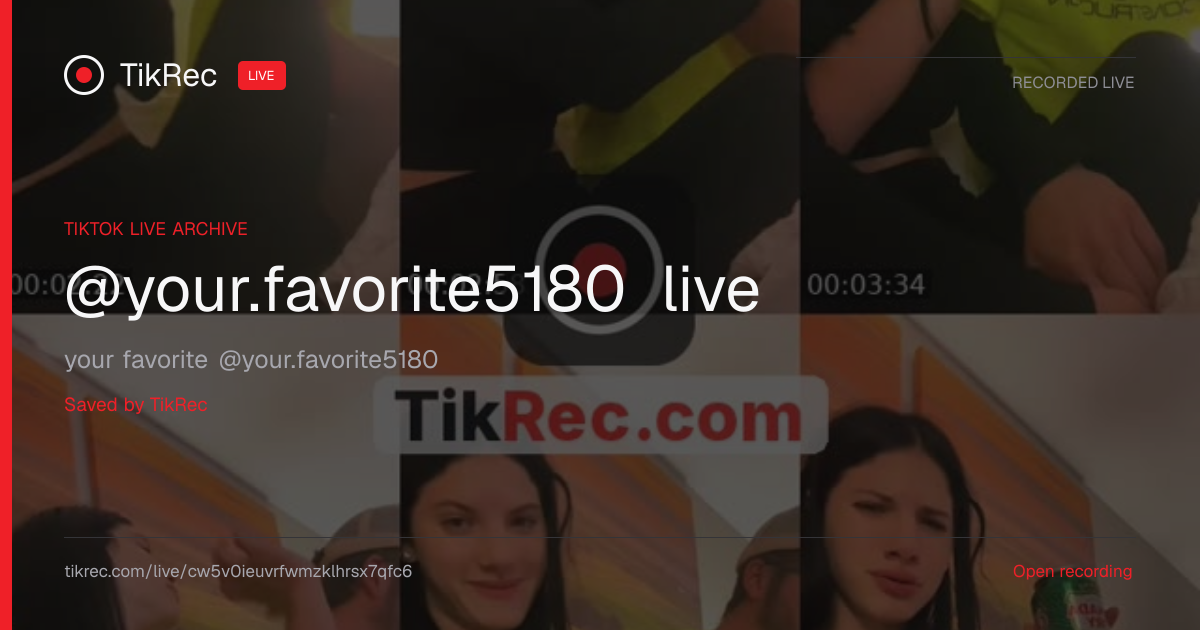 @your.favorite5180 TikTok Live · 2026-10-24 01:35 UTC | TikRec