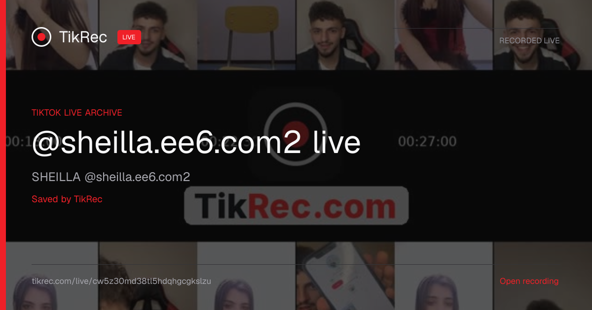 @sheilla.ee6.com2 TikTok Live · 2026-10-26 22:24 UTC | TikRec