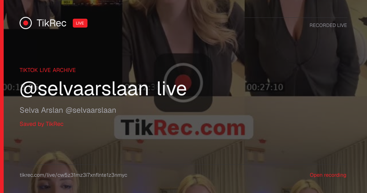 @selvaarslaan TikTok Live · 2026-10-26 22:25 UTC | TikRec
