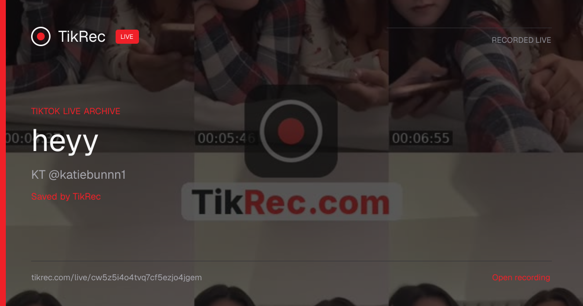 @katiebunnn1 TikTok Live · 2026-10-26 23:06 UTC | TikRec