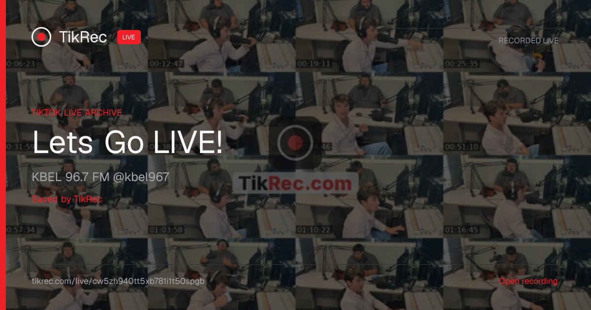 @kbel967 TikTok Live · 2026-10-26 12:15 UTC | TikRec
