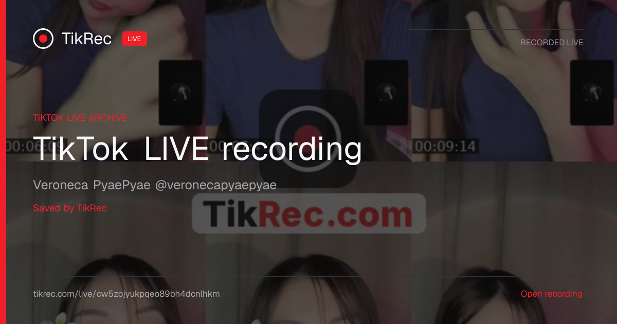 @veronecapyaepyae TikTok Live · 2026-10-26 15:11 UTC | TikRec