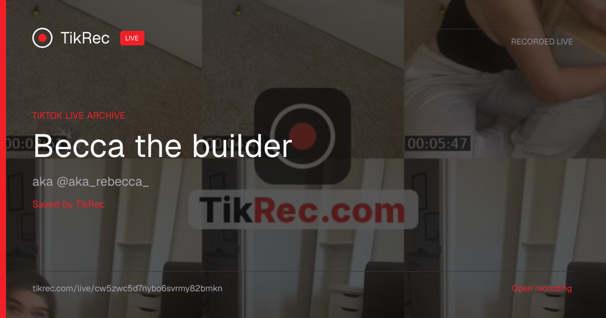 @aka_rebecca_ TikTok Live · 2026-10-26 18:50 UTC | TikRec